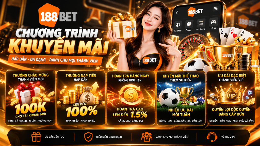 Tổng quan chương trình khuyến mãi và quyền lợi thành viên 188BET